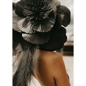 Elegant Black Floral Headpiece| Derby
